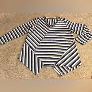 Westbound Striped V-Neck Top Tunic. Size 1X